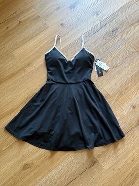 Gilly Hicks Black Mini Active Dress with built in shorts- Small